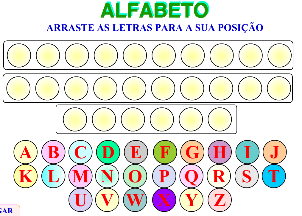 Complete o alfabeto – Jogos da Escola