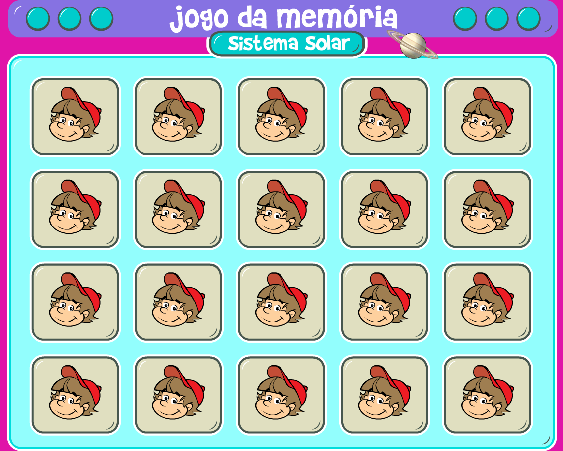 Jogo da memória Sistema Solar - Imprima esta Ideia